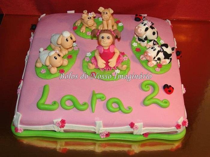 Baby girl ( farm animals ) Cake