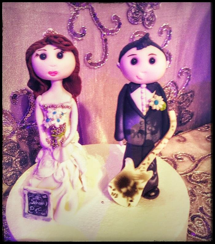Bride and Groom toppers 