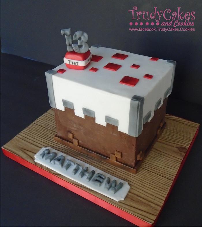 Minecraft cake..cake