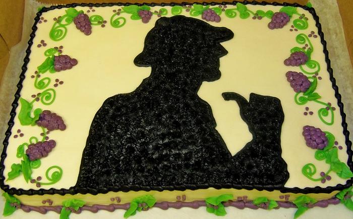 Sherlock holmes w/ grapes & vines Birthday/ Murder Mystery party