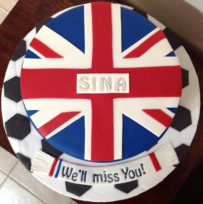 British Flag Farewell Cake