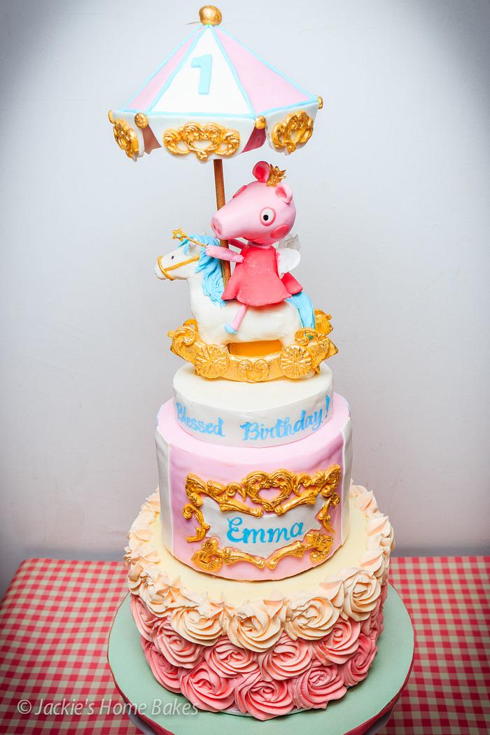 Peppa Pig Carousel Cake