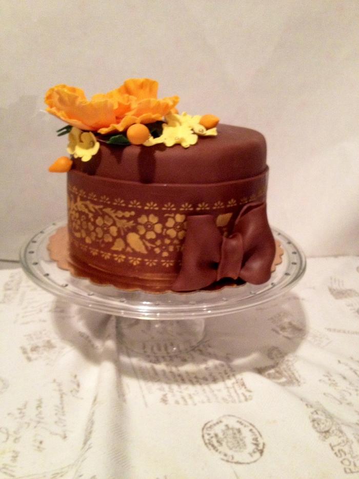 Chocolate romantic cake