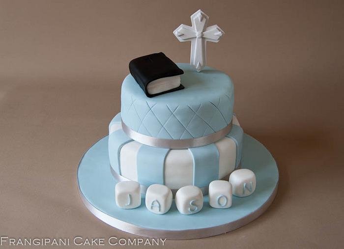 2 tier boy’s new arrival cake