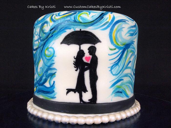 Love in the Rain Cake