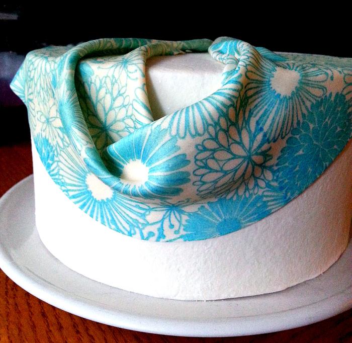Floral fabric Cake