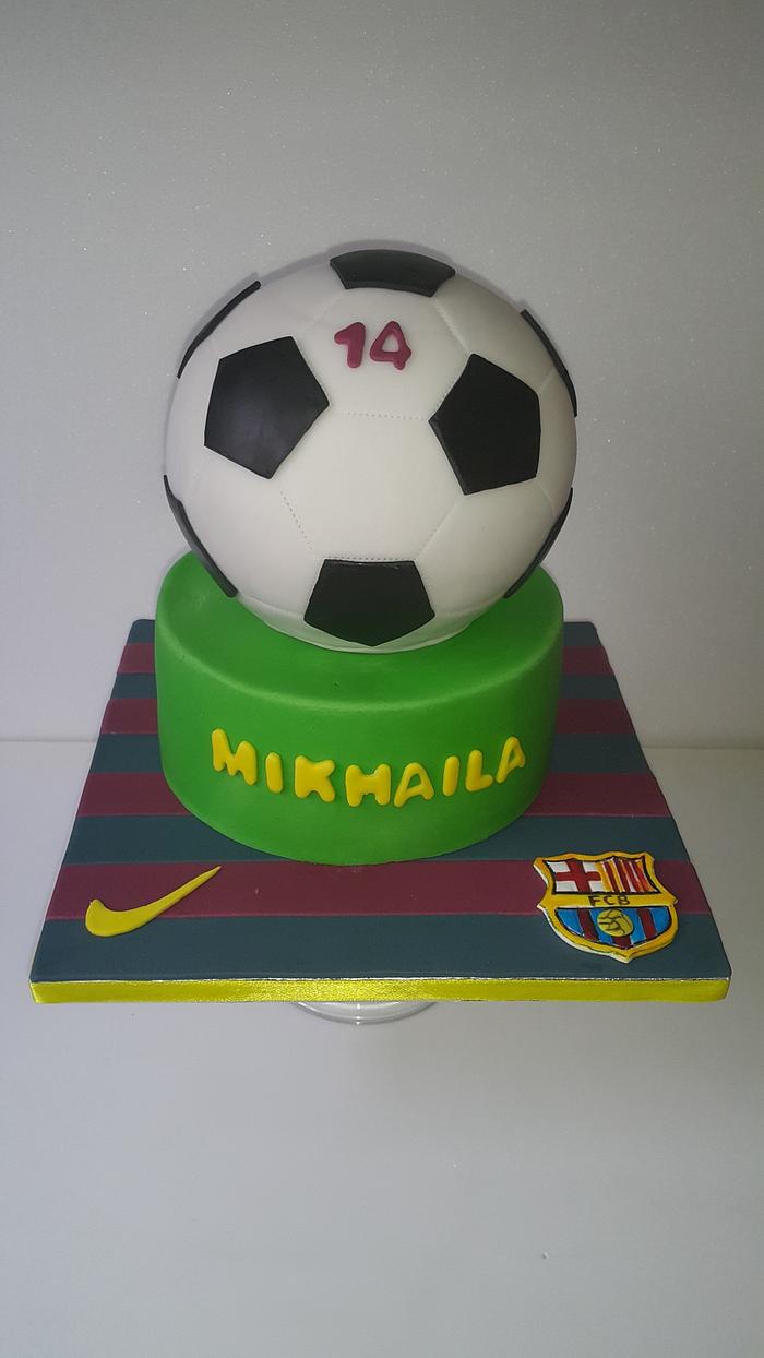 Soccer ball cake 