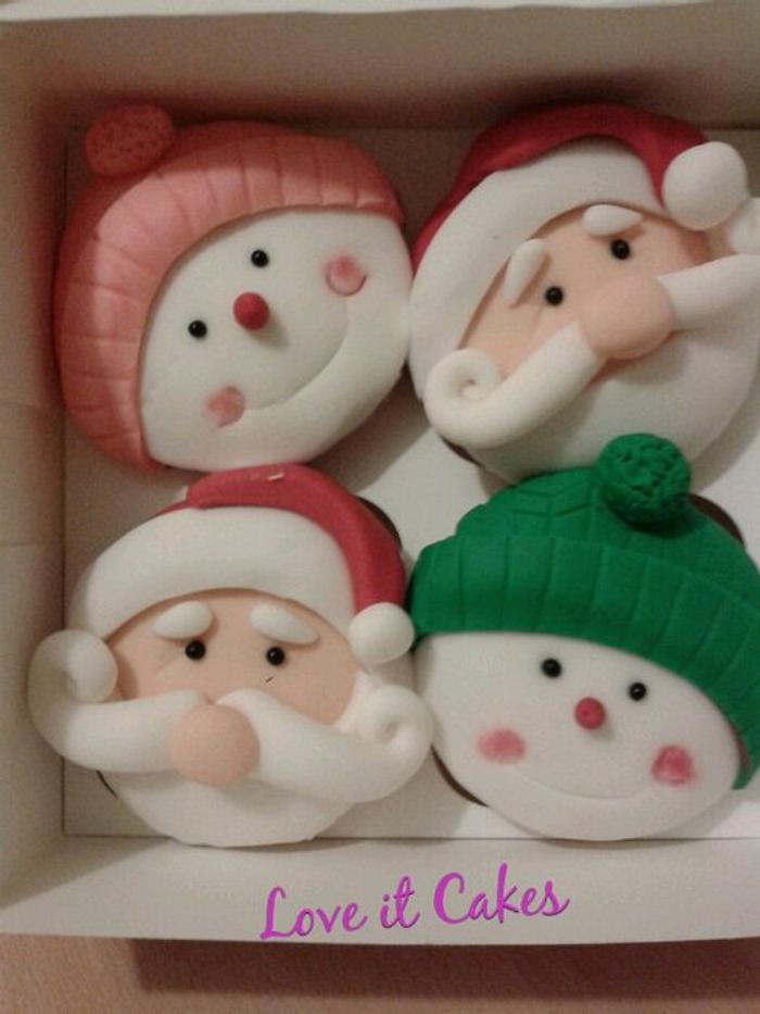 Xmas gift cupcakes