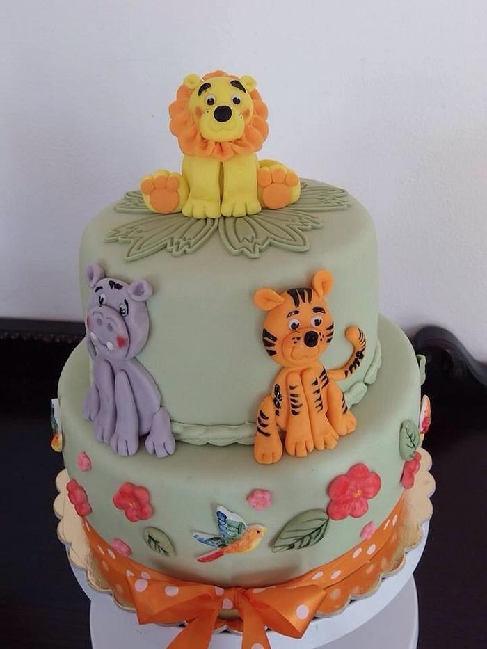 Safari birthday cake