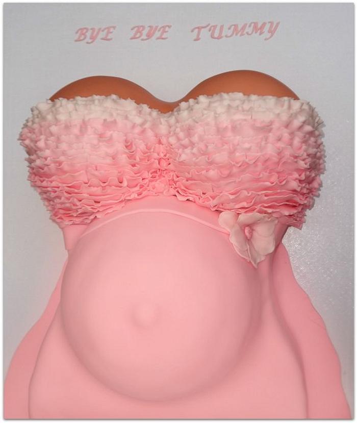 Pink belly cake