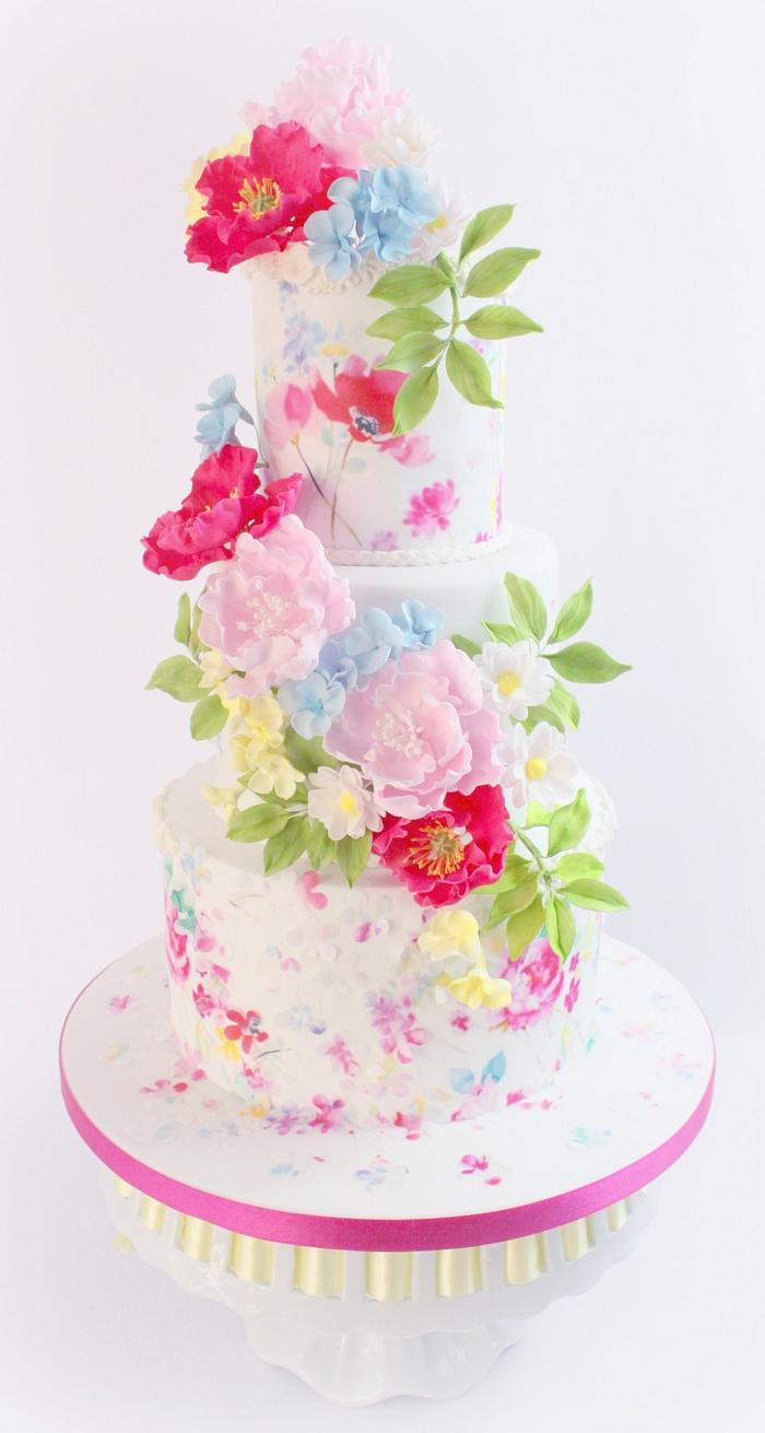A pretty floral cake 