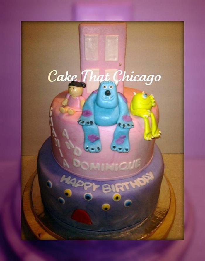 Girly Monster's Inc. Cake