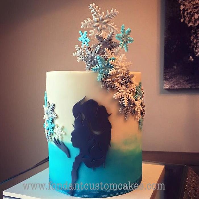 Frozen silhouette cake