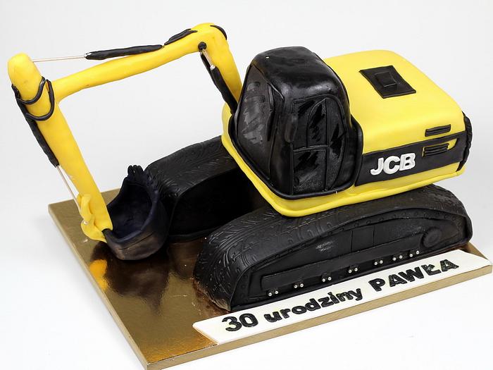 JCB Excavator Birthday Cake