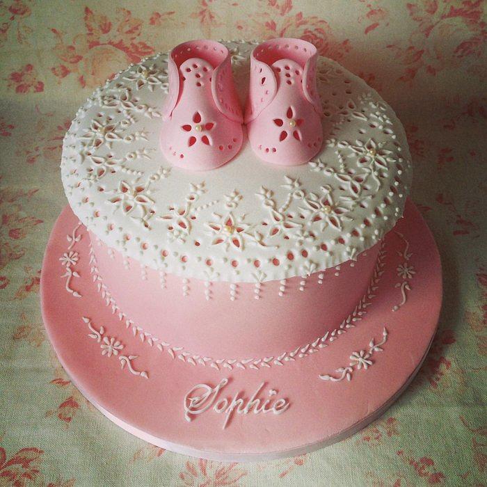 Sophie's christening cake