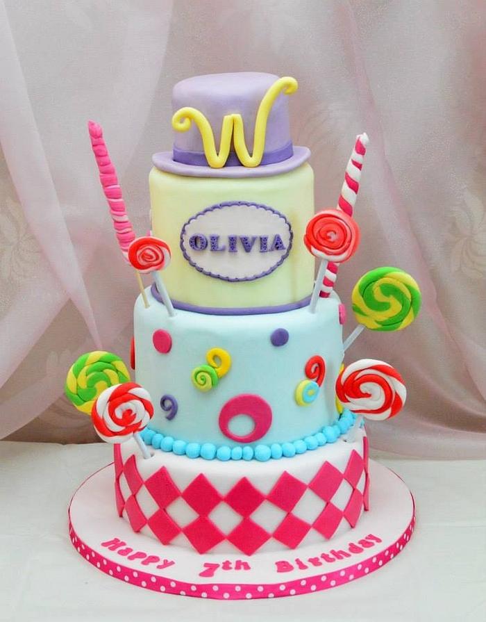 Willy wonka inspired cake