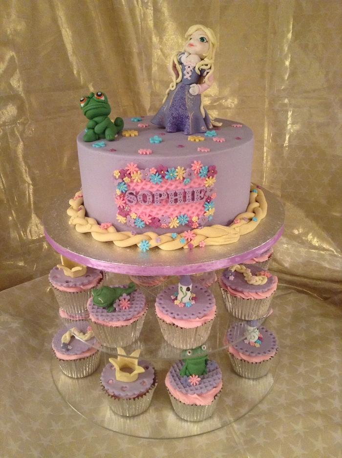 Rapunzel tangled cake