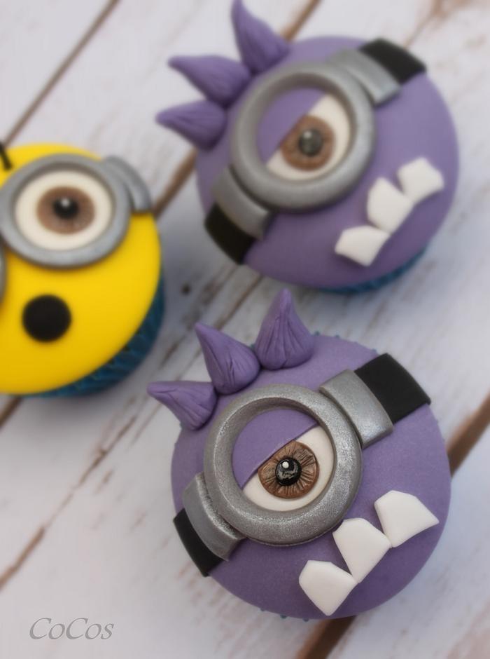 purple minion cupcakes 