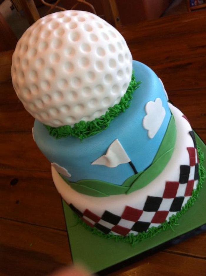 Golf-Themed Groom's Cake