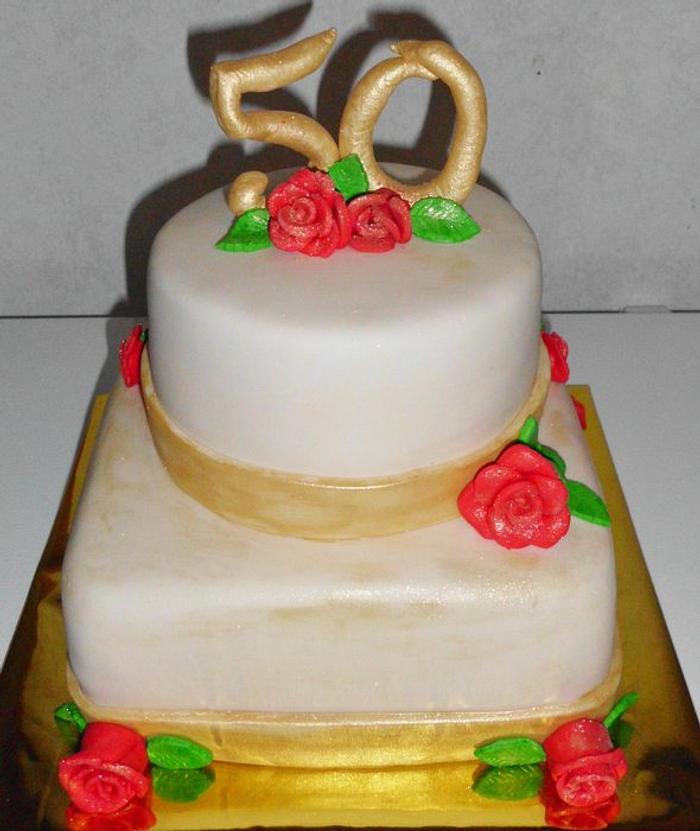 My First 50th Wedding Anniversary Cake