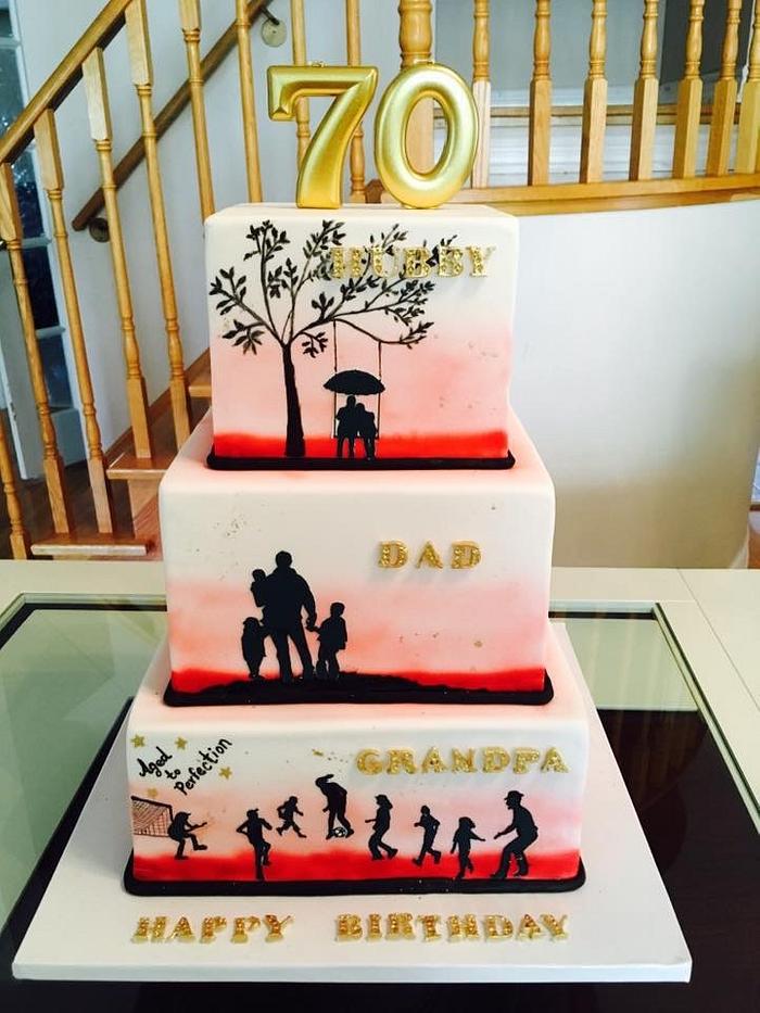Silhouette cake that tells the story 