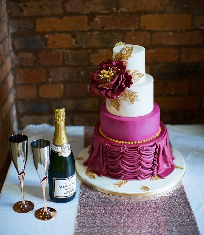 Wedding cake for a photo shoot