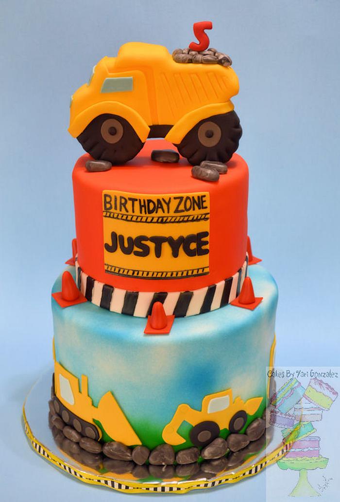 Construction Theme Birthday Cake