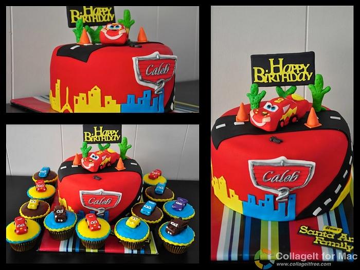 Cars Cake and cupcakes