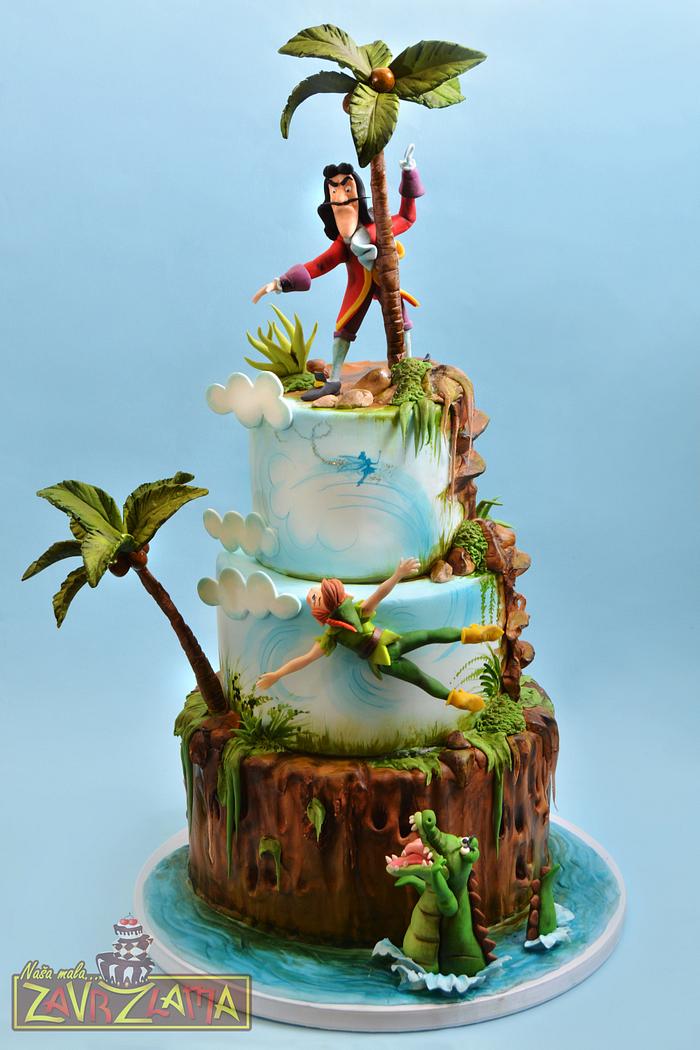 Peter Pan and Captain Hook Cake