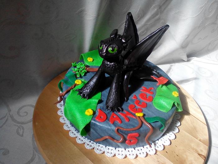 Toothless - how to train your dragon cake