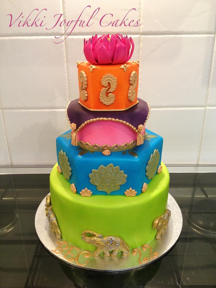 Bollywood inspired cake for Bec's birthday