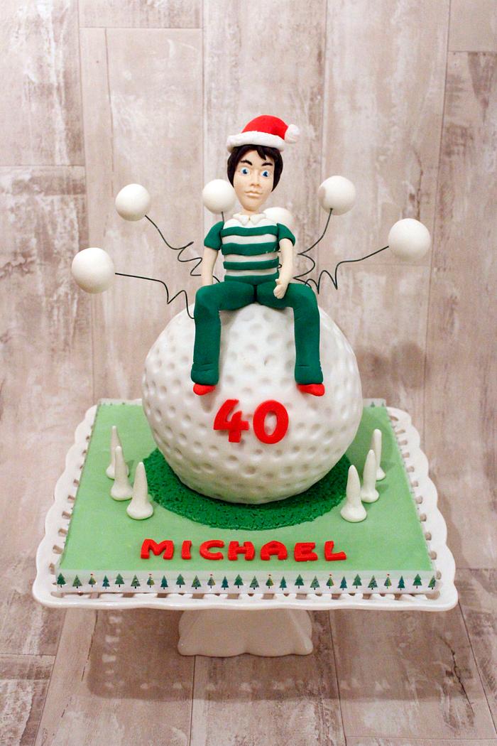 3d golf ball cake 