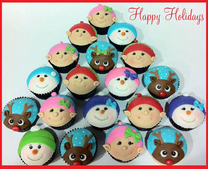 Christmas cupcake set