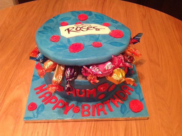Cadburys Roses Birthday Cake