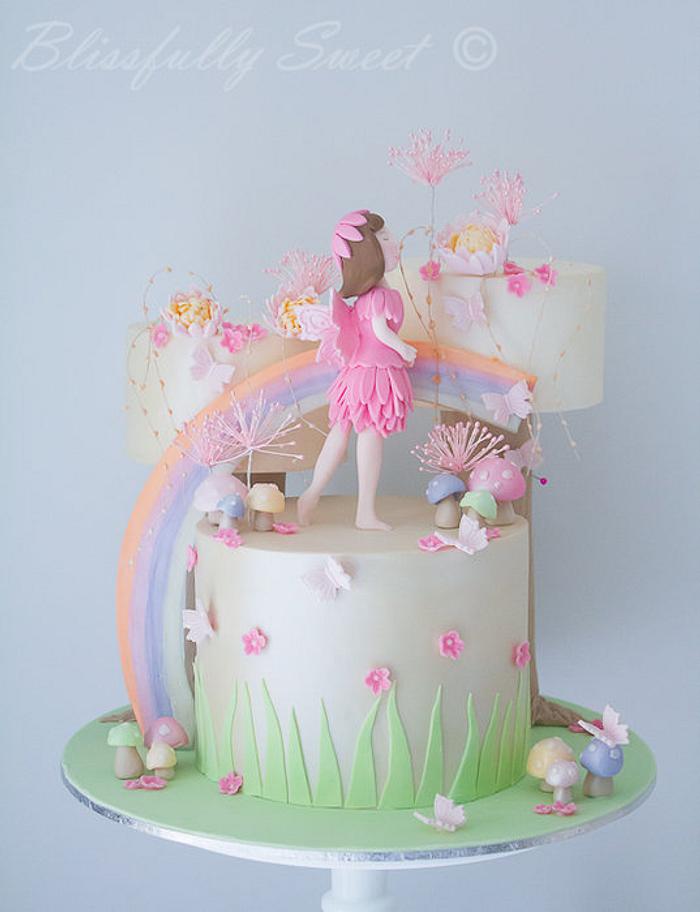 Pastel Fairy Rainbow Cake