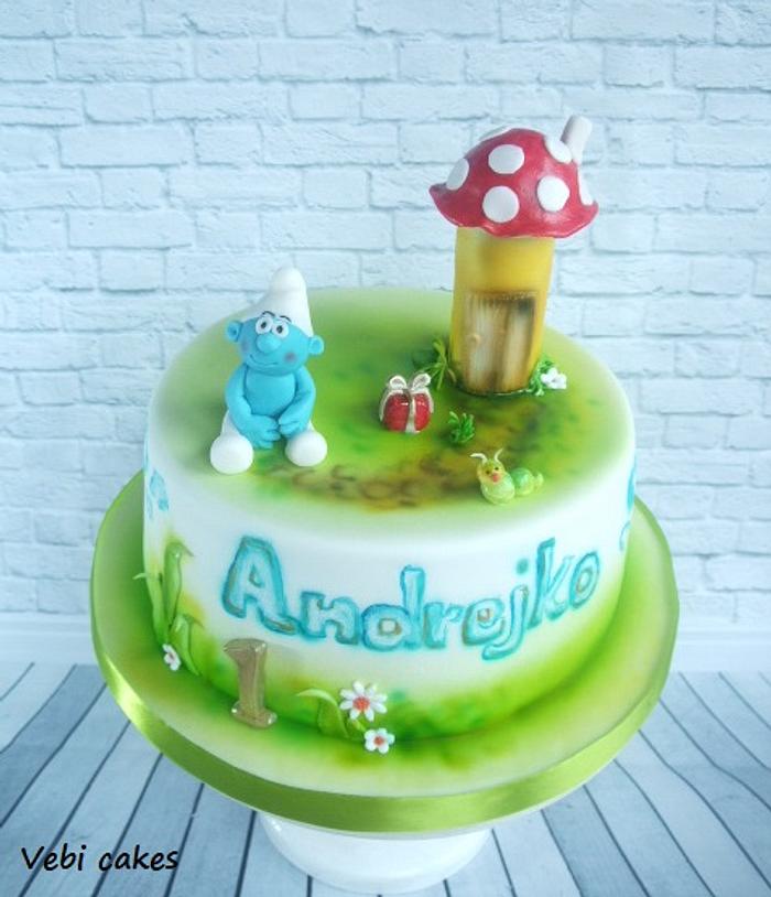 Smurf cake