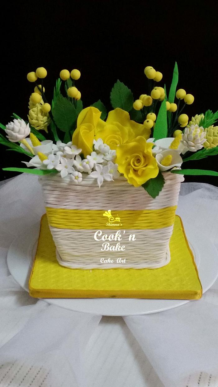 Dazzling Yellow Bouquet Cake...