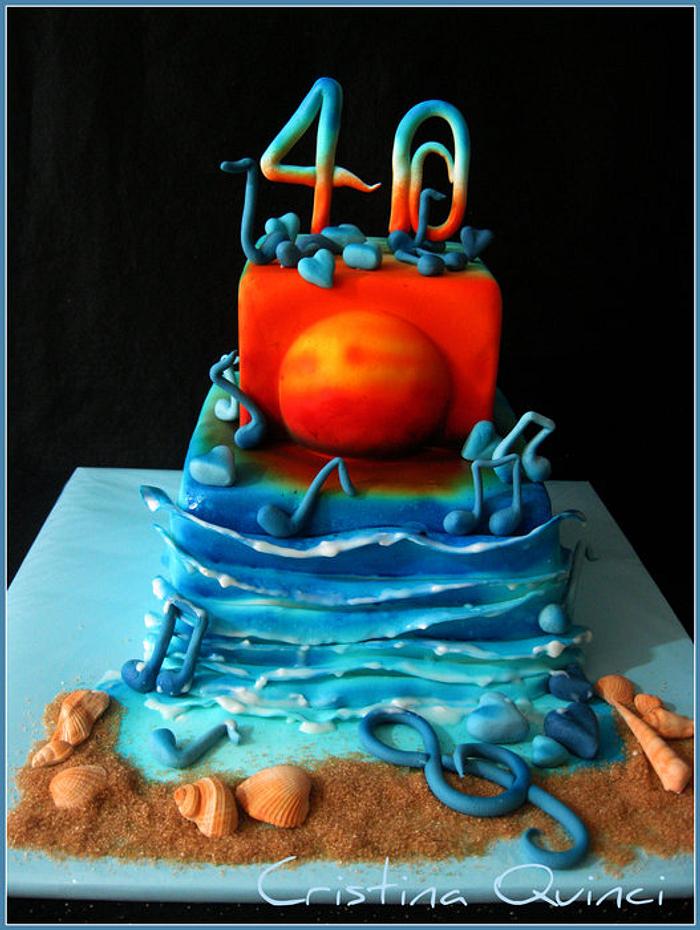 Cake sea and love