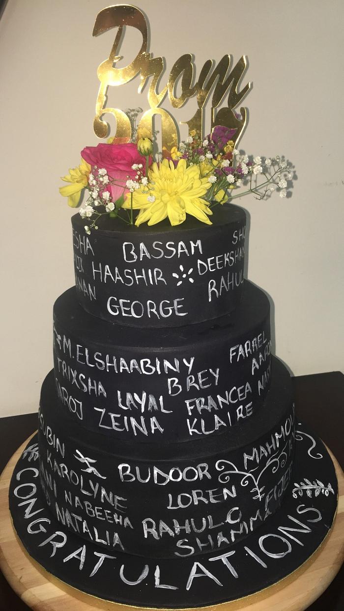 These local teens missed out on prom this year so they ordered a cake and  had an outdoor prom in a park! Chocolate cake with orange marmalade and  ganache filling iced with