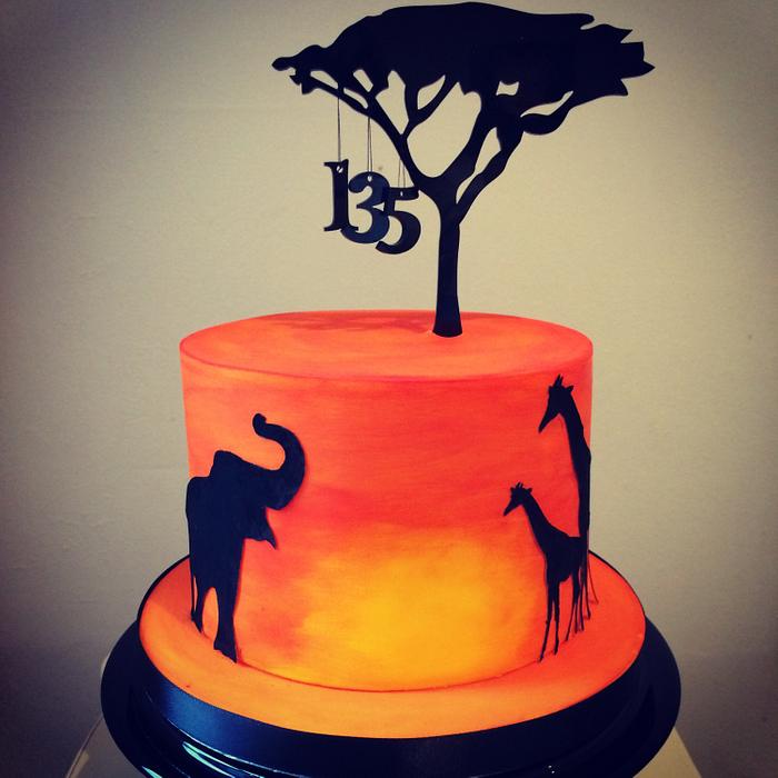 African Silhouette Cake