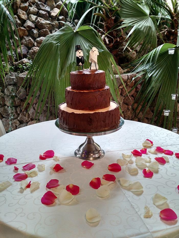 Wooden weddingcake 