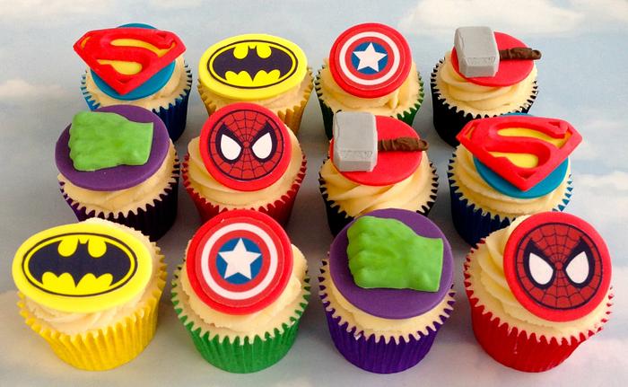 Marvel themed cupcakes