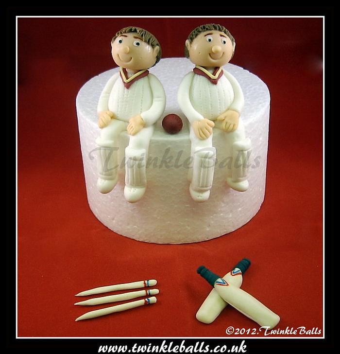 Cricket Twins Cake Toppers