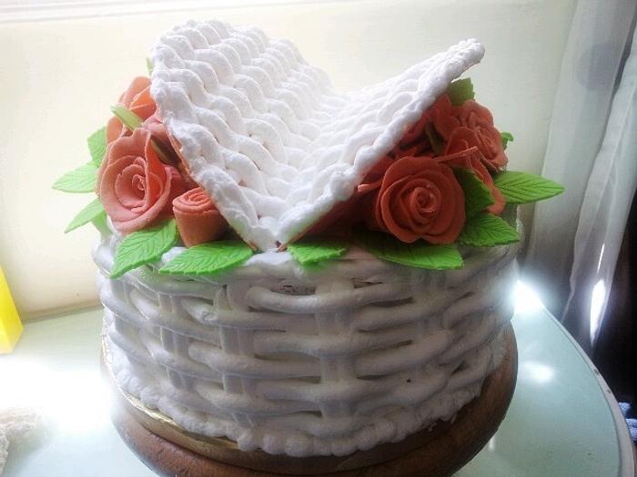 basket weave cake