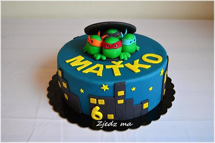 ninja turtles cake