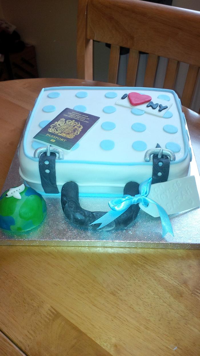 Suitcase Traveling cake