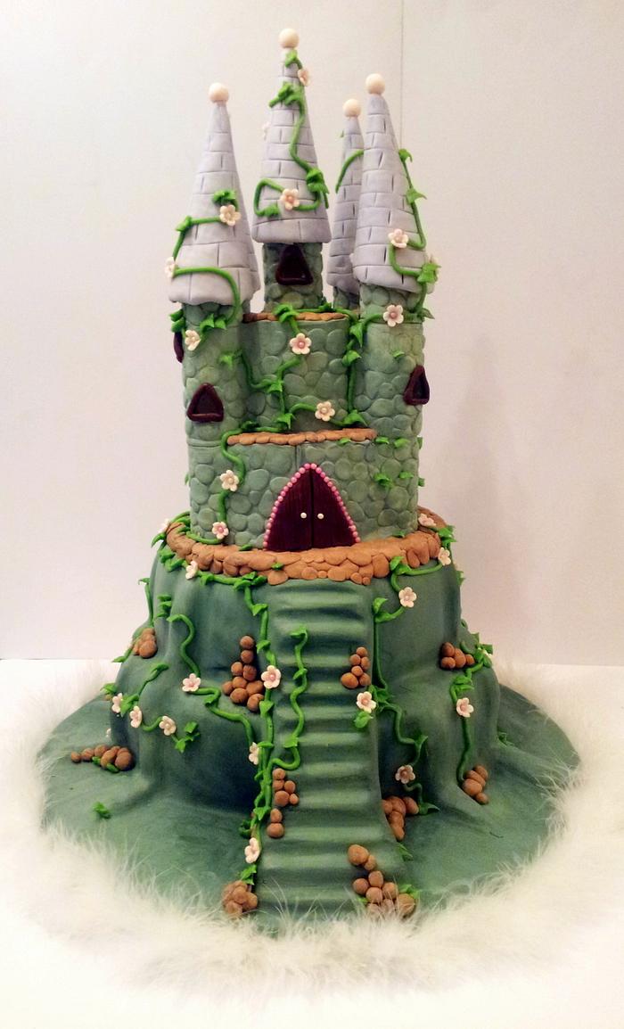 Princess castle cake