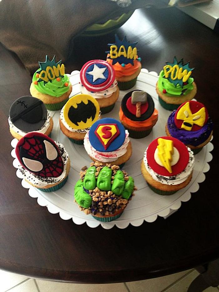 Avengers Themed Cupcakes