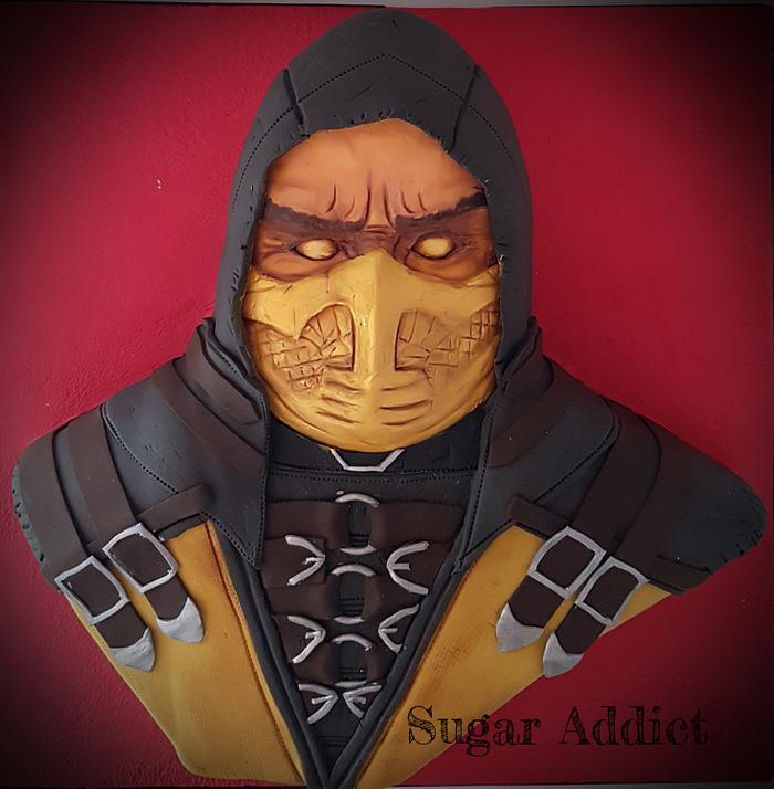Scorpion -Mortal kombat - Decorated Cake by Sugar Addict - CakesDecor