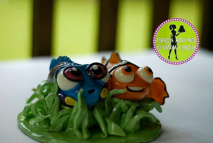 Nemo & Dory cake topper